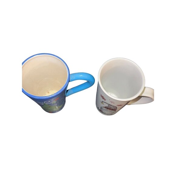 Christmas-Themed Tall Ceramic Mugs Set Of 2 - Picture 2 of 6